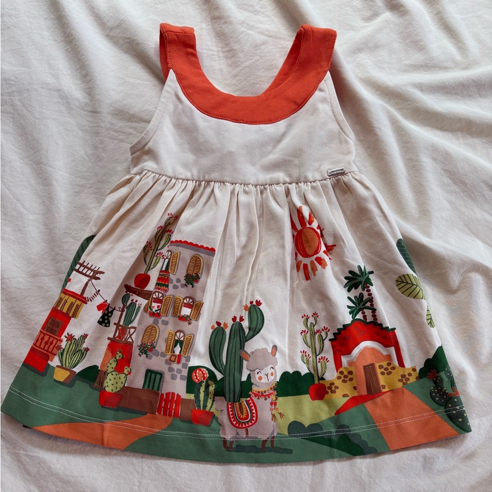 Mayoral Baby Cactus and Llama Print Dress